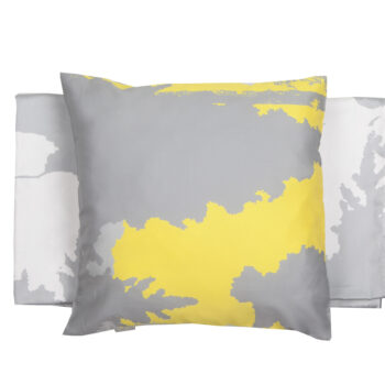 Grey and Yellow Bedspread Set