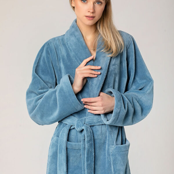 Teddy dressing gown (denim)