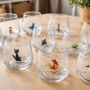 Loomakujukestega joogiklaasid