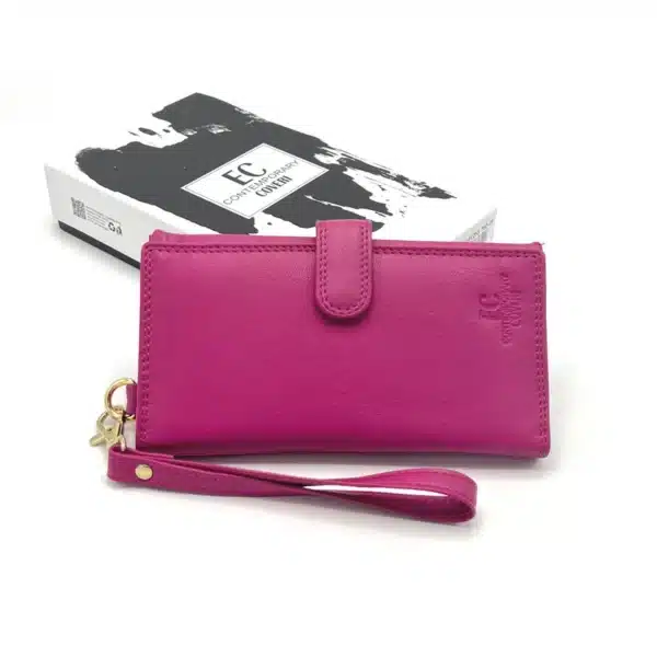 Leather wallet with mobile pocket
