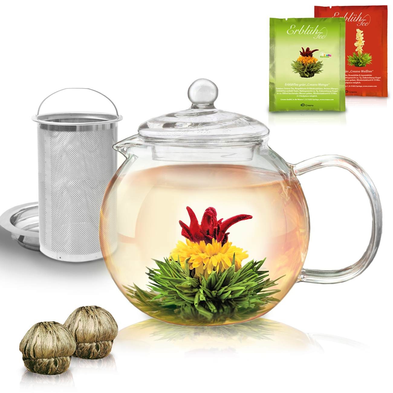 Glass Teapot, 1.3 L 1 Glass Teapot