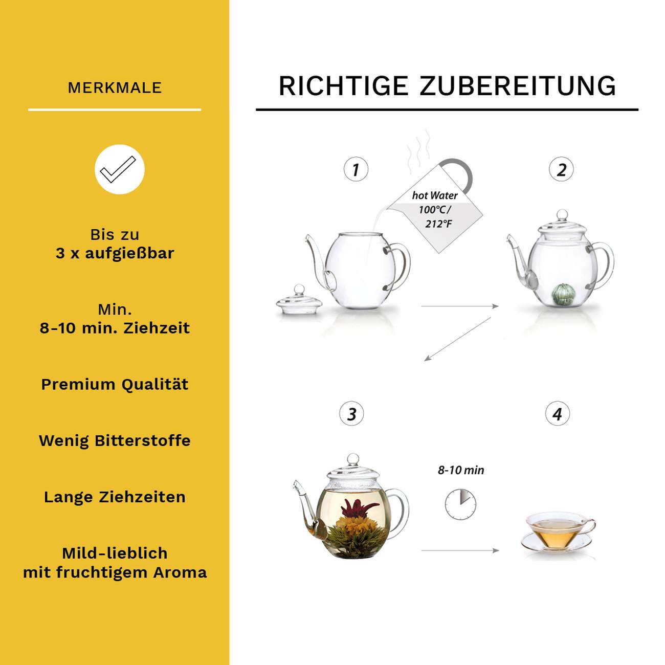 Glass Teapot, 1.3 L 4 Glass Teapot, 1.3 L - Image 4