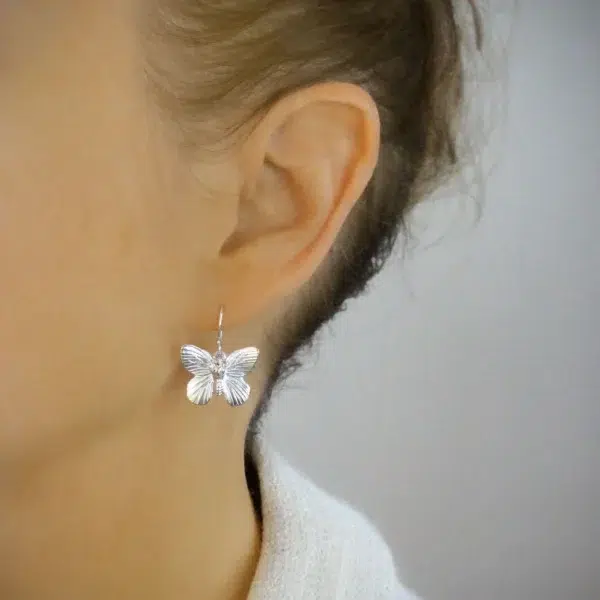 Butterfly earrings with Zirconia